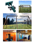 Heavy Duty Swing Hangers Built Tough With Rust Proof Aluminum And A Badass 5000 Pound Hold For Porch Swings Indoor Outdoor Ready For Dead Simple Hook Up Two Pack on a swing set.