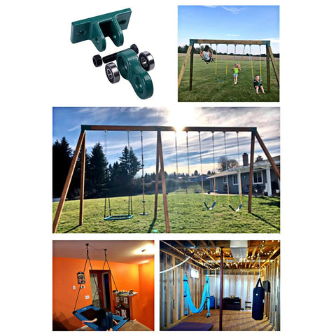 Heavy Duty Swing Hangers Built Tough With Rust Proof Aluminum And A Badass 5000 Pound Hold For Porch Swings Indoor Outdoor Ready For Dead Simple Hook Up Two Pack on a swing set.