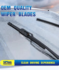 Beast Mode Waterproof Windshield Wiper Blades For Ford Explorer 2011 To 2024 shown on windshield with rain, OEM quality beam blades.