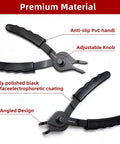 10 Piece Snap Ring Pliers Set Heavy Duty Internal And External Circlip Pliers Kit With Straight And Bent Jaw Tips, anti-slip handles