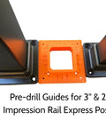 Zero Stress Deck Post Layout Jig Gonna Nail Your Install With Precision Markers And Pre Drill Centers for 2" and 3" aluminum bases