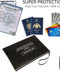 Money Bag For Cash And Docs, Waterproof Bank Safe Bag With Zipper Closure, durable fireproof storage with documents and cash