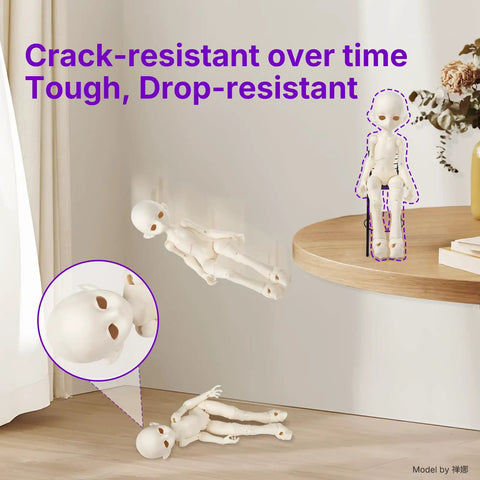 Tough As Nails Abs Like 3D Printer Resin Engineered For Bjd Dolls And Articulated Figures With Heavy Duty Wear Protection To Keep Joints Snug And Crisp In Cinnamon