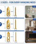 Heavy Duty 81 Piece Drywall Anchors And Screws Kit With Drill Bit Easy Install No Drill Steel Expansion Anchors For Sheetrock Holds Up To 100 Lbs Three Sizes For Hanging TVs Mirrors Picture Frames And More, 3 anchor sizes with screws