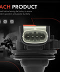 Close-up of Ignition Coil Pack Set Of 5 For Volvo 2.4L And 2.5L Engines, connector view of high-quality spark coil.
