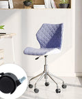 Gray office chair with Four Pack 1.5 Inch Universal Caster Wheels With Brakes For Office Chairs Furniture Toolboxes And Industrial Equipment Smooth Rolling Mobility And Safe Locking On Any Surface
