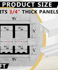 Plastic Sliding Door Track Set For Three Quarters Inch Thick Panels Including Top And Bottom Tracks For Cabinet And Window Applications White Four Feet Long Set Of Two Ideal For Replacing Damaged Slides In Cabinets Or Wardrobes diagram and product close-up