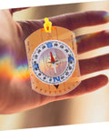 Person holding Orienteering Compass Pointer Lightweight Hiking Navigation Tool For Outdoor Adventures with luminous coating