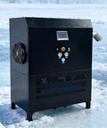 Heavy Duty Commercial Dry Ice Pellet Machine Automatic CO2 Granulator For Pro Workshop Blasting And Mold Repair on icy ground.