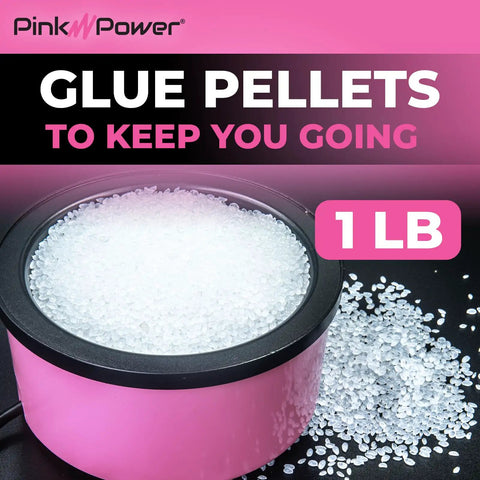 Electric Hot Glue Pot With Adjustable Temp Melts Pellets And Sticks In One Smooth Pass In This Lightweight Craft Skillet with 1 lb glue pellets.