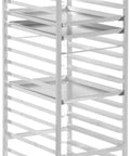 Made In The USA Bun Pan Rack, 64 Inch Standard Metal Storage For 18 Pan Trays, Fits 18 X 26 Inch Pans, 3 Inch Spacing, Heavy Duty Restaurant Kitchen Organizer aluminum rack on casters