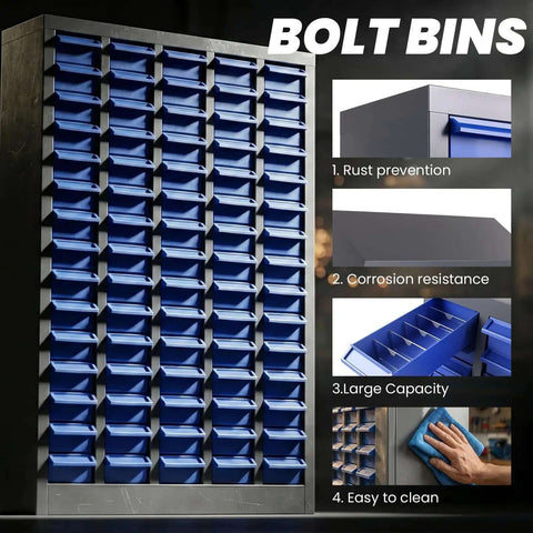 Alloy Steel 75 Drawer Parts Cabinet Organizer With ABS Drawers For Heavy Duty Hardware Storage in shop warehouse factory