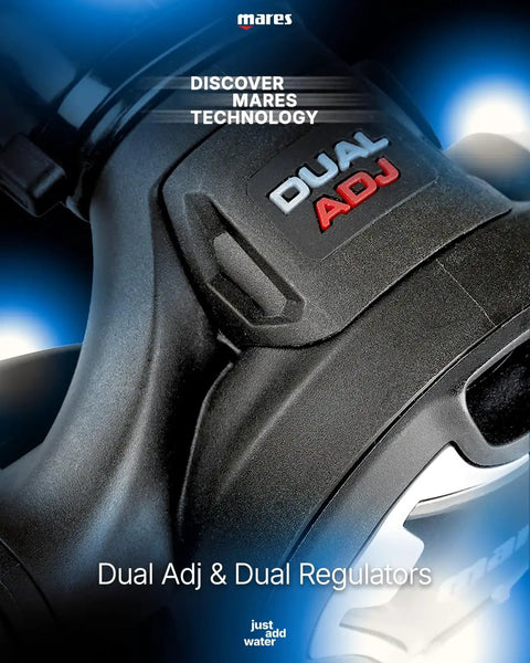 Close-up of Dual Adjustable Octopus Regulator for Scuba Diving Pro Grade Lightweight Second Stage with Side Adjustment Knob.