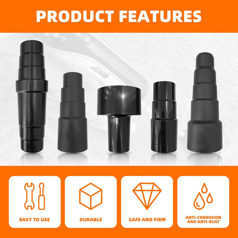 10 Piece Universal Vacuum Hose Adapter Set For Shop Vac, Reducer Attachments Convert 1-1/4 Inch To 1-3/8 Inch and 32mm To 35/38mm, durable adapters