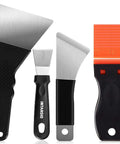 Pro Grade All In One Go To 3D Printer Scraper Kit With Four Blade Types shown standing upright