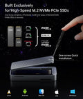 Blazing Fast 40Gbps USB4 NVMe Enclosure With Heavy Duty Triple Cooling Aluminum Shield For Thunderbolt 4 And 3 features M.2 NVMe SSD installation.