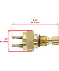 Fan Sensor Switch Compatible With Honda Shadow 750 VT750C 1983 And Other Honda CX And Ascot Models Plus Kawasaki Bayou 400 And Brute Force Mule 4X4 Series For Easy Ride Ready Cooling Control Replacement, brass 64.5 mm