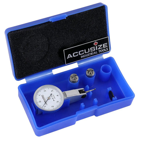 0.008 In By 0.0001 In Dial Test Indicator Pro Grade With 230 Degree Contact Point, Fully Jeweled Movement, Dovetail Mounts On Top And Back, Includes Three Eighths Inch And Five Thirty Second Inch Clamps, Model P900-S109