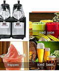 Pro Level Dual Tank Frozen Drink Maker And Slushie Dispenser With Serious Chill Factor For Smoothies Ice Cream And Cold Beer with drinks