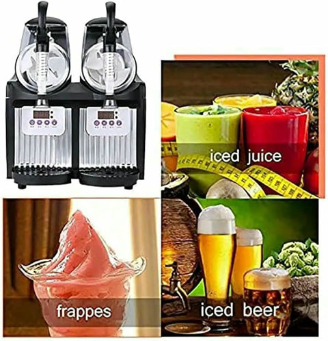 Pro Level Dual Tank Frozen Drink Maker And Slushie Dispenser With Serious Chill Factor For Smoothies Ice Cream And Cold Beer with drinks