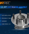 Rear Wheel Hub Bearing Assembly Pair Five Lug ABS Compatible For Dodge Challenger 2008, Charger 2006 To 2012, Magnum 2005 To 2008, Chrysler 300 2005 To 2009 Fits 512301x2 OE Style 513296 With Flange Diameter 5.9 Inches And Offset 2.4 Inches