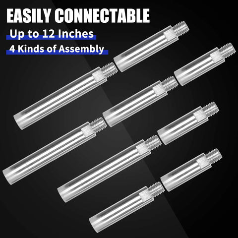 Universal Angle Grinder Attachments Kit With 5/8-11 Extension Rods Flange Nuts Clamping Blocks And Adjustable Spanner Wrench 12 Piece Set For DeWalt Milwaukee Makita Grinders Fast Change Upgrade For Safer More Efficient Grinding metal rods.
