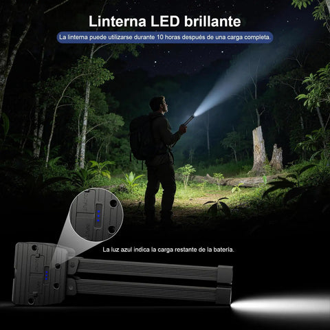 Person using Lit Gym Lighting On The Go Portable Magnetic Work Light in a forest at night