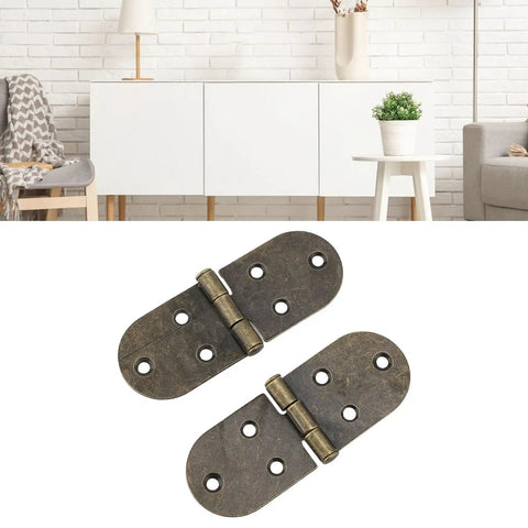 Heavy Duty 10 Sets 180 Degree Folding Hinges With Round Edges Retro Flip Top Hinges for furniture and decor