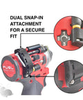 Side Mount Magnetic Bit Holder For Quarter Inch Hex Drill Bits Boosts Power Tool Organization By Keeping Your Toolbox Slick And Stacked For Day One Job Site Grind Without Ever Missing A Beat attached to cordless drill with secure snap-in fit.