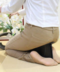 Foldable Meditation Kneeling Bench Seiza Posture Support For Pain Free Kneeling, black, used for seated posture support