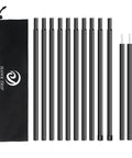 Adjustable Tarp Poles For Camping Tents And Canopies 0.6 Inch Diameter 80.7 Inch Length Extendable From 32 To 95 Inch