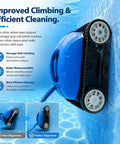 Drive Shim Replacement Kit For Prowler 920 Robotic Pool Cleaner, Wheel Spacer Repair Part To Restore Drive Alignment, Beef Up Traction And Smooth Cleaning For Pentair Pool Vac System shown on pool wall