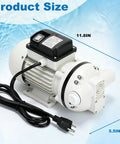 Heavy Duty Def Transfer Pump 110V Electric Fluid Pump 400W dimensions 11.8in x 7.5in x 5.5in with power cord.