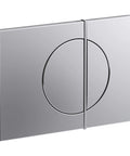 Polished Chrome Flush Actuator Plate For 2 By 4 In-Wall Tank And Carrier System With Dual Flush 0.8 And 1.6 GPF Large Access Opening Removable Cover For Easy Inner Tank Service