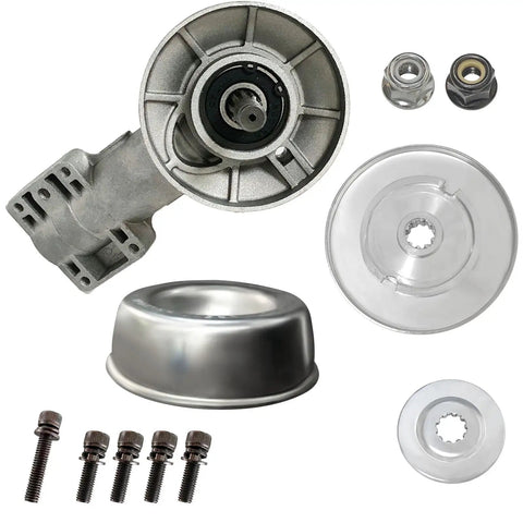 Beefed Up Trimmer Gear Head Replacement Kit With Gearbox For Stihl Weed Eater showing components including thrust plate, collar nut