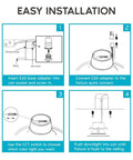 Dope 4 Inch LED Recessed Can Lights Kit With 5 Color Temperatures 2700K To 5000K installation guide steps.