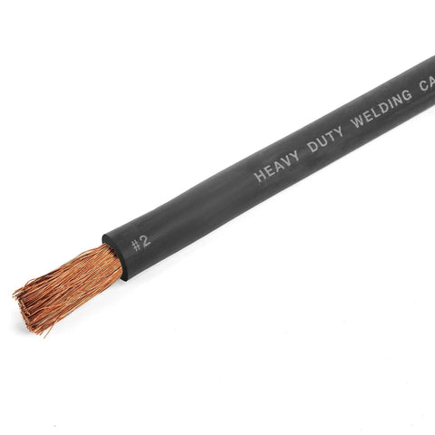 2 Gauge Premium Extra Flexible Welding Cable 600 Volt Black 25 Feet Made In USA Sunlight Resistant Water Resistant Highly Flexible 30 Gauge Copper Strands Ships As A Coil Built Tough For Any Job.