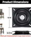 Heavy Duty Bar Stool Swivel Plate 6 Inch With Solid Ring Ball Bearings 400 Lbs Capacity Replacement Seat Parts Lazy Susan Hardware For Bar Stools Recliner Chairs Boats 2 Pack dimensions illustration