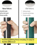 Comparison of new and old Velcro on Refrigerator Door Handle Covers No Fuss Set Of 6 Fits Most Fridges And Microwave Handles.