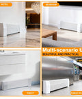 Effortless 5 Ft Baseboard Heater Cover Kit with galvanized steel, white finish, easy slip-on design for multiple indoor spaces.