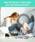 Washer Drive Belt Replacement For Top Load Washers That Keeps Your Drum Spinning Smoothly Fits GTW490 Series Models GTW490ACJ3WS GTW490ACJ3WW GTW490ACJ4WS GTW490ACJ4WW GTW490ACJ5WS Includes PS11736832 AP6024314 4455970, used in top-load washer repair