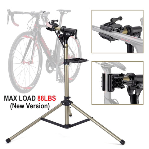 Heavy Duty Bike Repair Stand For E Bikes And Mountain And Road Bikes Up To 88 Lbs With Adjustable Height, Rotating Clamp