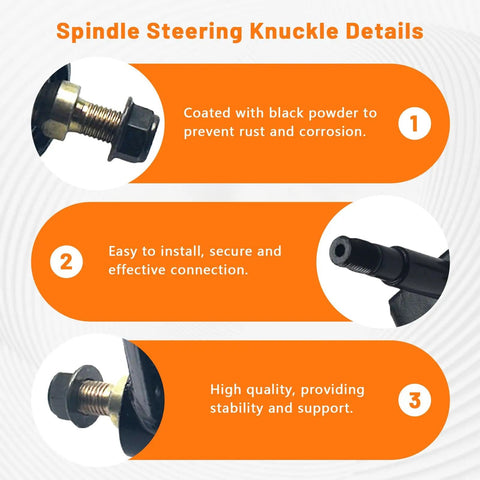 Detail view of Left And Right Spindle Steering Knuckle With Ball Joint Assembly for CK196T KT196 showing features and benefits.
