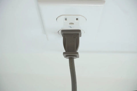Light Duty 20 Foot Extension Cord For Small Appliances SVT 16 Gauge 125 Volt Indoor Use Gray plug into white outlet