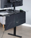 Clamp On 48 Inch Desk Skirt With Dual Top Cable Slots For Hidden Cable Management And A Cleaner Private Workspace