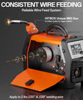 Synergy Flux Core Welder 110V 220V 145A 4 In 1 Gasless MIG Lift TIG Stick Welder with spool gun and digital display
