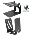 Desktop Speaker Stands With Vibration Absorption Pads, Heavy Duty Pair Supports Up To 40lbs, Tilt 5 Degrees For Crisper