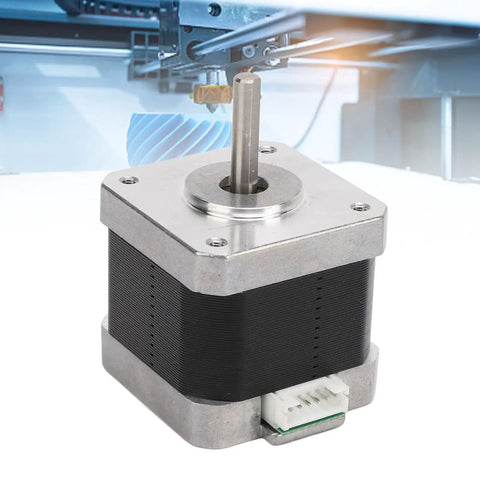 Beefy 42x40mm Stepper Motor Kit for 3D Printers and CNC Machines, Two-Phase 1.8 Degree Step Angle, High-Torque Replacement Motor with Solid Metal Construction for Mega X and Y Axis and Vyper Y Axis, 42x40mm metal stepper motor with connector