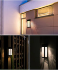 4 Pack Solar Fence Lights Outdoor Waterproof Aluminum Frosted Glass Post And Wall Lamps for Yard and Porch at night