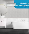 No Hassle Duct Opening Heater Vent Deflector Wall Grille With Adjustable Front Blades White Premium Rustproof Register Vent Cover